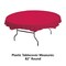 Hoffmaster 82" Red Plastic Octy-Round Tablecloths, PK12 112011 - alternate 2